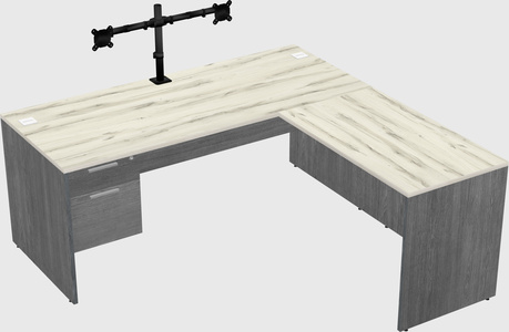 L-shaped office desk