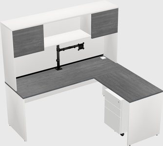 L-shaped office desk