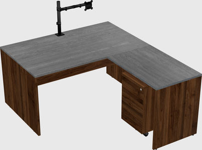 L-shaped office desk