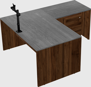 L-shaped office desk
