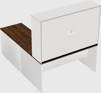 L-shaped office desk