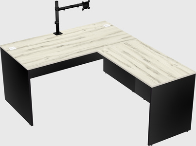 L-shaped office desk