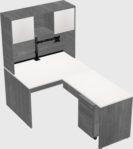 L-shaped office desk