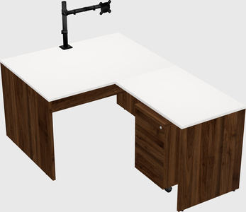 L-shaped office desk