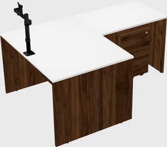 L-shaped office desk
