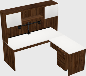 L-shaped office desk