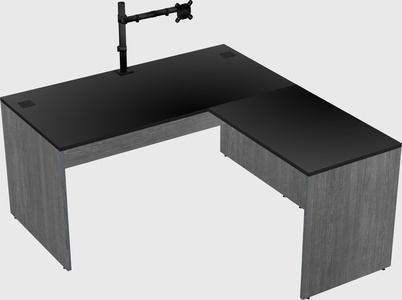 L-shaped office desk