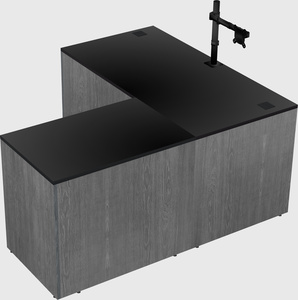 L-shaped office desk