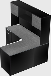 L-shaped office desk