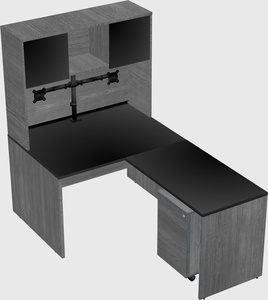 L-shaped office desk