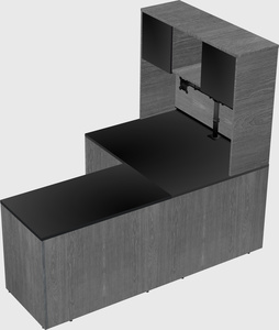 L-shaped office desk