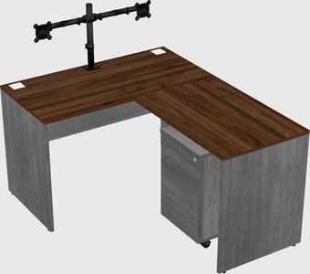 L-shaped office desk