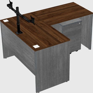 L-shaped office desk
