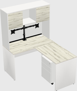 L-shaped office desk