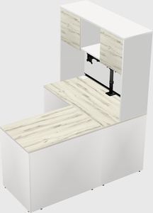L-shaped office desk