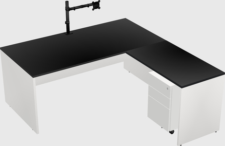 L-shaped office desk