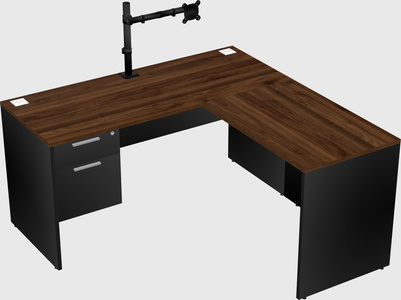 L-shaped office desk