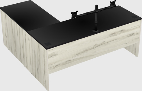 L-shaped office desk