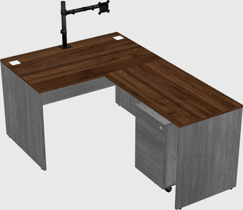 L-shaped office desk