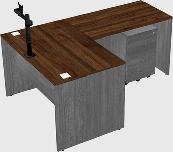 L-shaped office desk
