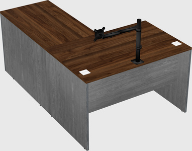 L-shaped office desk
