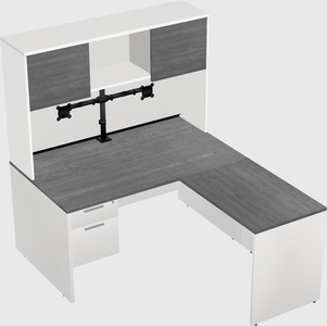 L-shaped office desk