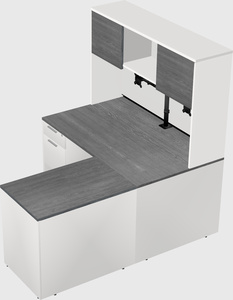 L-shaped office desk
