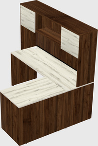 L-shaped office desk