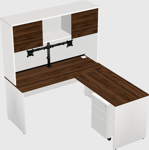 L-shaped office desk