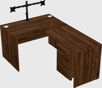 L-shaped office desk