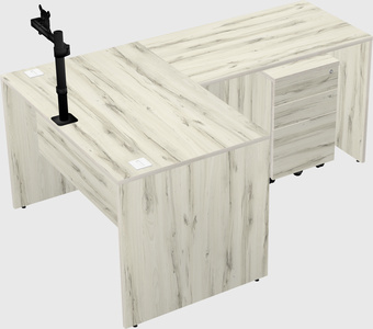 L-shaped office desk