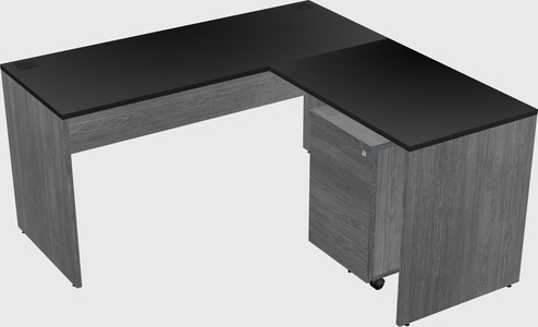L-shaped office desk