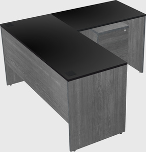 L-shaped office desk