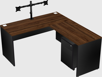 L-shaped office desk
