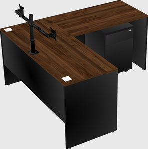 L-shaped office desk