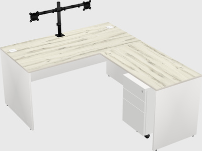 L-shaped office desk