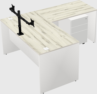 L-shaped office desk