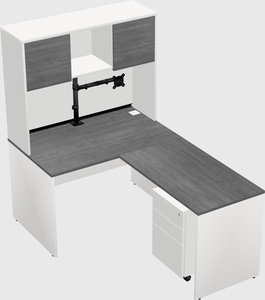 L-shaped office desk