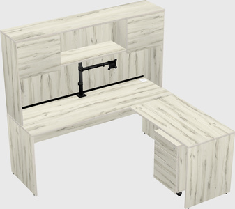 L-shaped office desk