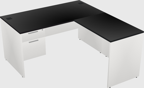 L-shaped office desk
