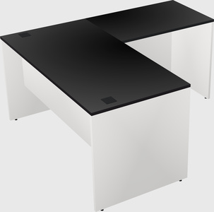 L-shaped office desk