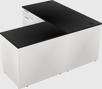 L-shaped office desk