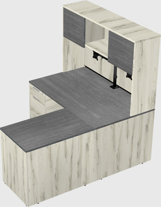 L-shaped office desk