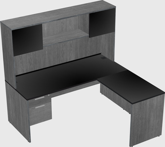 L-shaped office desk