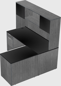 L-shaped office desk