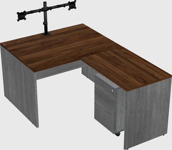 L-shaped office desk