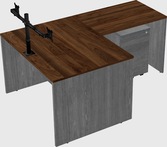 L-shaped office desk