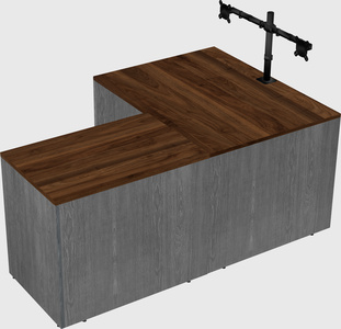 L-shaped office desk