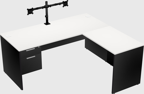 L-shaped office desk