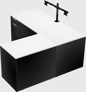 L-shaped office desk
